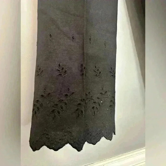 Ann Taylor Loft Linen Blend Black Women's Pants (369) - Picture 5 of 9